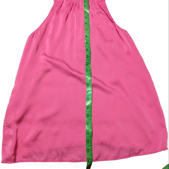 Theory Barbie Pink Silk Halter Top - Picture 3 of 8